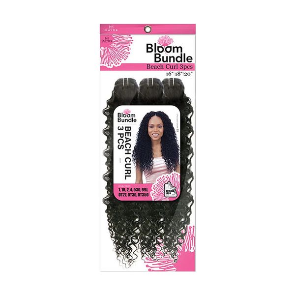 Mayde Beauty Bloom Bundle Weave BEACH CURL 3PCS (16"18"20") (2)