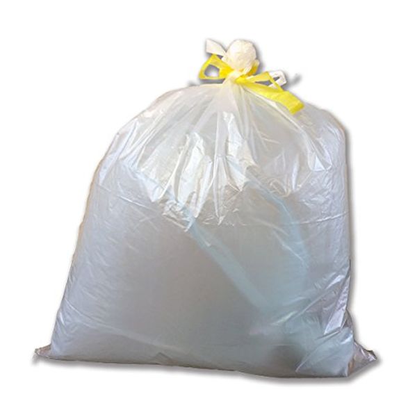 "Ricolo" Drawstring Trash Bags Translucent/30 Liters, 10 Sheets of 10 (100 Sheets)