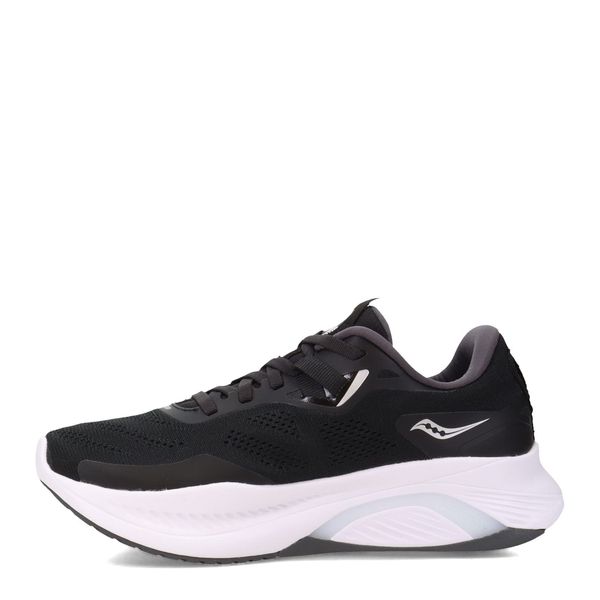 Saucony Men's Guide 15 Running Shoe, Black/White, 9.5