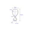 1PC Sterling Silver Slider Pendant Clasp Bail Connector with Open Loop
