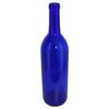 North Mountain Supply - W5A-RWB 750ml Red White & Blue Assortment Glass Bordeaux Wine Bottle Flat-Bottomed Cork Finish - Case of 12