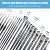 23 PCS Set Paintbrush, Professional Assorted Shape Soft Hair Bristle Art Brushes, All Purpose Artist Paint Brushes for Premium Adult Detail, Gouache, Acrylic, Oil Painting or Beginner