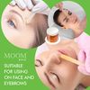 MOOM Organic Lip Face & Eyebrow Wax Kit - Natural Sugar Facial Hair Remover Glaze with Avocado Oil & Green Tea - 18 Waxing Strips & 6 Wooden Sticks for Application 3 oz. 1 Pack