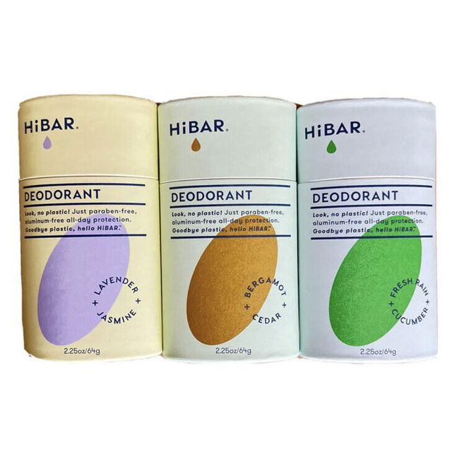 HiBAR Natural Aluminum Free Deodorant Paraben & Cruelty Free 3-pack