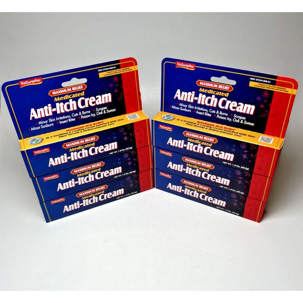 6 Pack! Natureplex Medicated Anti-Itch Cream, Maximum Relief - 1.5 oz each