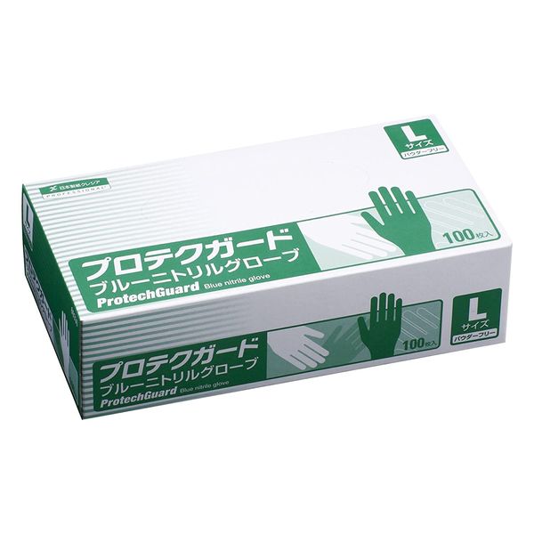 Protecegard Blue Nitrile Gloves 69331 (L) 100 Meiri Protecegard Blue Nitrile (23-6108-03) [Japanese Paper Cresia] [10 Box Units]