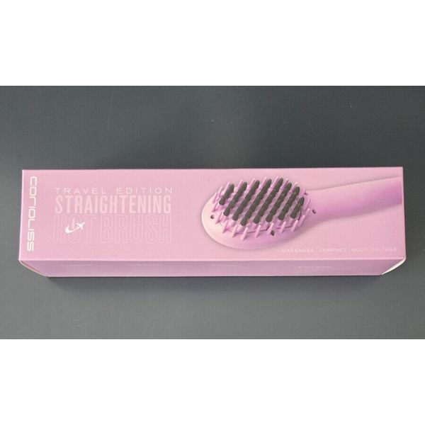 Corioliss Mini Travel Size Hair Straightener Brush Pink- NEW