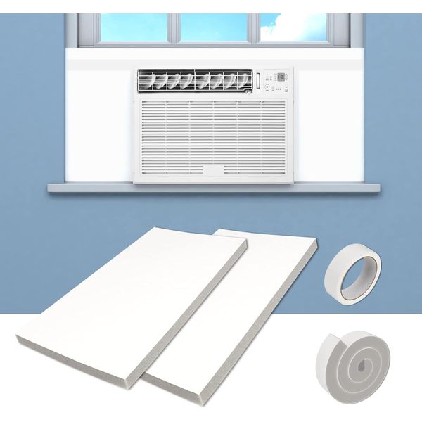 AC Insulation Side Foam Panels for Window AC Unit,Indoor Air Conditioner Cover,A