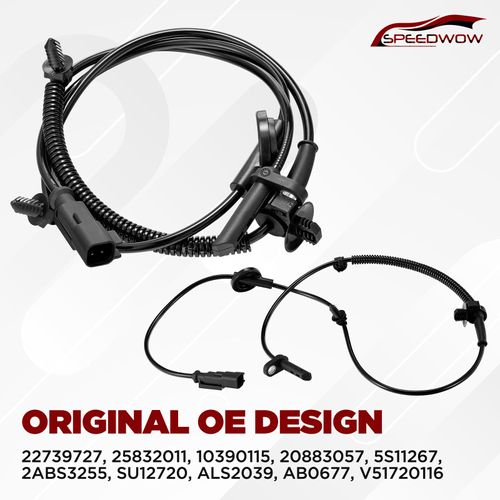 SPEEDWOW 2Pcs ABS Wheel Speed Sensor Front Left/Right Compatible with 08 09 2010 2011 2012 2013 2014 2015 2016 2017 Buick Enclave Chevy Traverse GMC Acadia Saturn Outlook 17 Acadia Limited 22739727