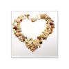 CafePress Assorted Seashells Form Hea Square Sticker 3 X 3 Square Bumper Sticker Car Decal