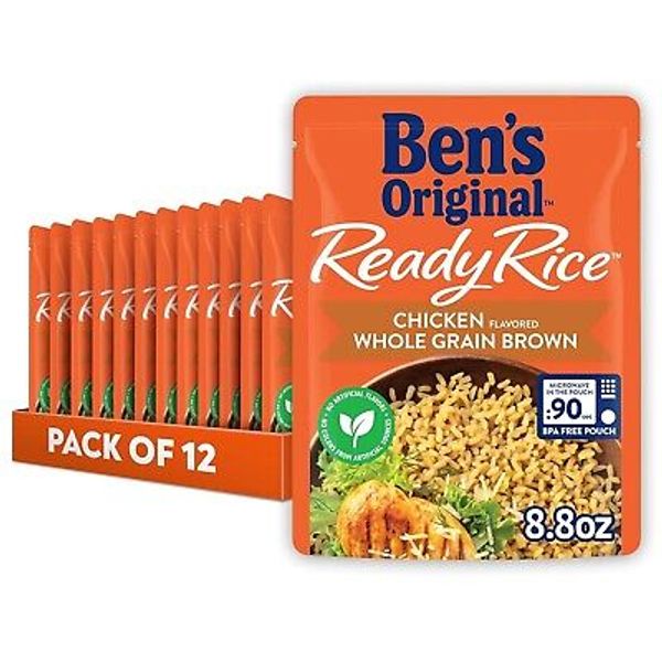 Health-Conscious UNCLE BEN’S Ready Rice: Chicken Flavor Whole Grain 12-Pack