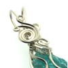 Apatite Gemstone Sterling Silver Wire Wrapped Pendant