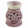 Triloka Soapstone Essential Oil Diffuser - Flower and Vines
