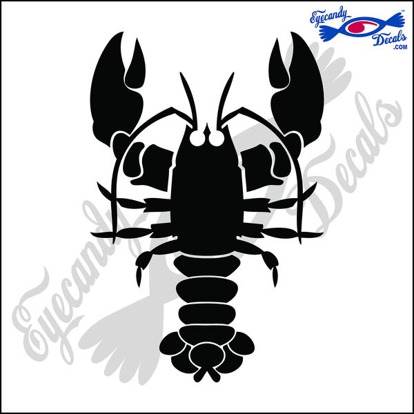 Eyecandy Decals Lobster 1 6" Decal Sticker Black