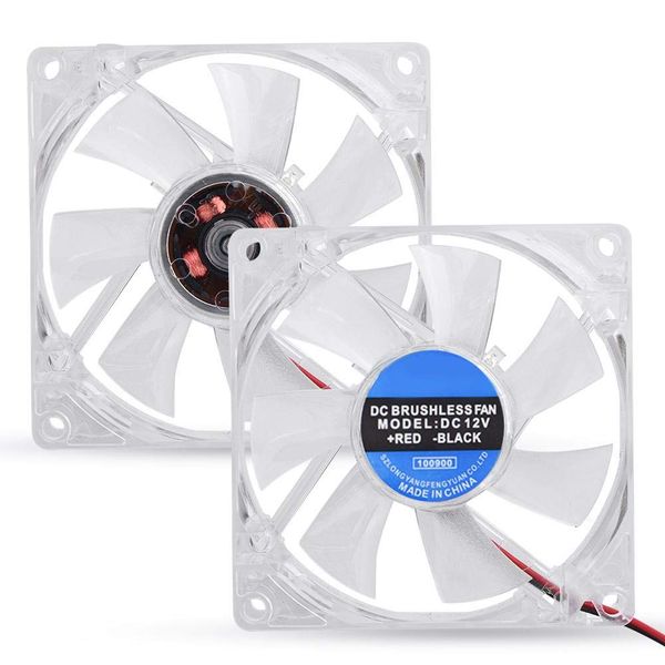 Computer Case Cooling Fan, 80mm Universal Blue LED Light Fan for PC Cooling, High Speed Silent Cooler, 11dB-A 46CFM 4Pines(blue)