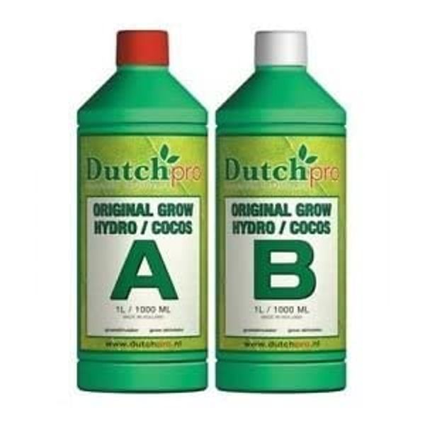 dutch pro original grow hydro/coco a+b 1 litre hard water