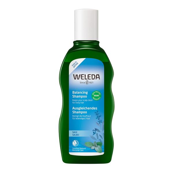 WELEDA Sage Hair Shampoo, 6.8 fl oz (200 ml), For a Clean and Comfortable Scalp Environment, Sebum Care, Itchy, Dandruff, Neat and Smooth Hair, Unisex, Clear Herbal Scent, Naturally Derived Ingredients, Organic