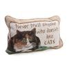 Manual Never Trust Cats 12.5 x 8.5-Inch Decorative Throw Pillow