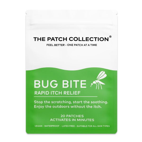 The Patch Collection® – Bug Bite Rapid Itch Relief Patch | Chamomile, Peppermint, Hydrocolloid, Wormwood (Pack of 20)