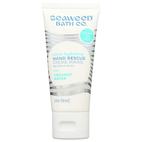 The Seaweed Bath Co. Ultra-Hydrating Hand Rescue, Coconut Water Scent, With Natural Bladderwrack Seaweed, Vegan, Paraben Free, 2 Oz (Pack of 1)