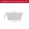 Eoonfirst Mini Foil Cupcake Liners Muffin Paper Baking Cups 300 Pcs (Dark Purple)