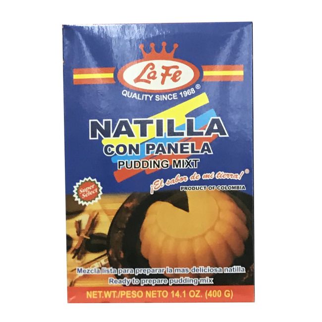 La Fe Panela Pudding Mix 14.1 oz, Natilla Con Panela - Sabor Tradicional (Product of Colombia)