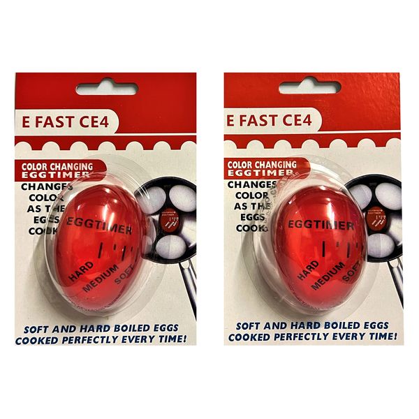2 Pack Egg Timer Heat Sensitive, Colour Changing Indicator Soft, Medium or Hard Boiled Eggs, Reusable, Durable, Safe Kitchen Aid, Cooking Tool