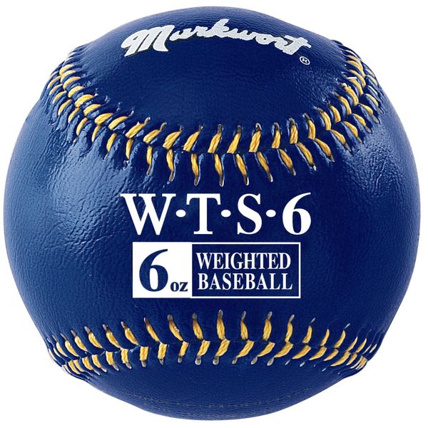 Markwort Synthetic Cover Weighted Baseball, Navy, 6 oz