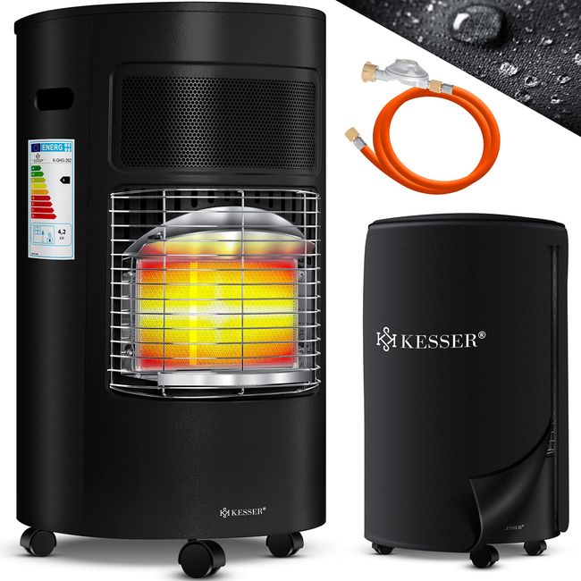 KESSER® 4200 Watt Keramik Gasheizer inkl. Gasdruckregler