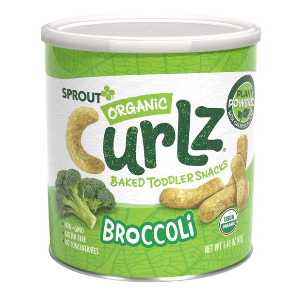 Sprout Organic Baby Food, Stage 4 Toddler Snacks, Broccoli Plant Power Curlz, 1.48 Ounce -Pack of 6 (Packaging May Vary)