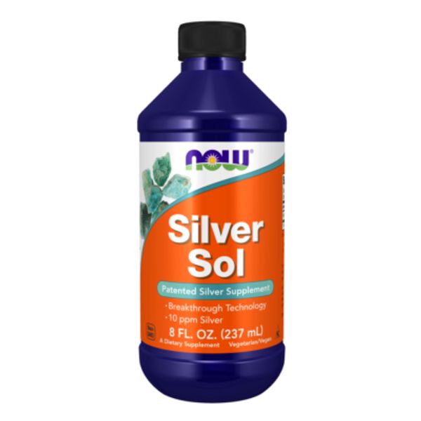 NOW Foods Silver Sol Liquid 10 PPM 8 Ounce 06/2027EXP