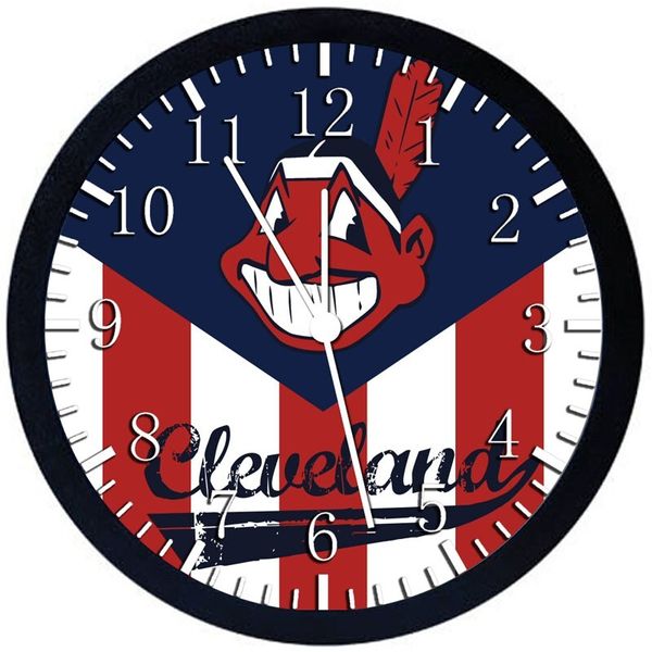 Cleveland Indians Wall Clock 12" Large Personalized option with adding names F16