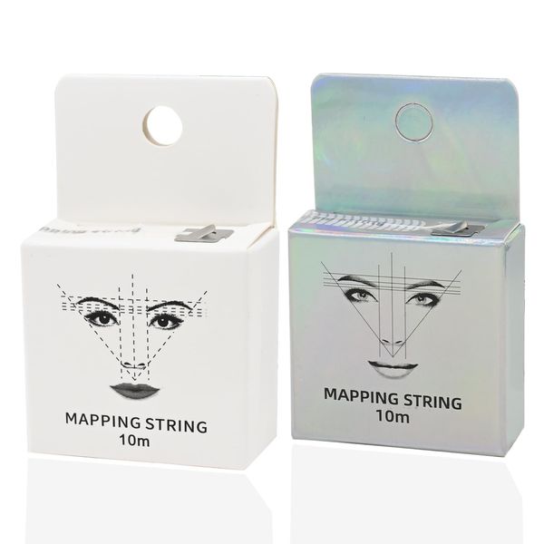 2PCS White Ink Eyebrow Mapping String For Mapping And Brow Mapping String With Built Eyebrow For Professional Eyebrow Makeup And Beauty Applications