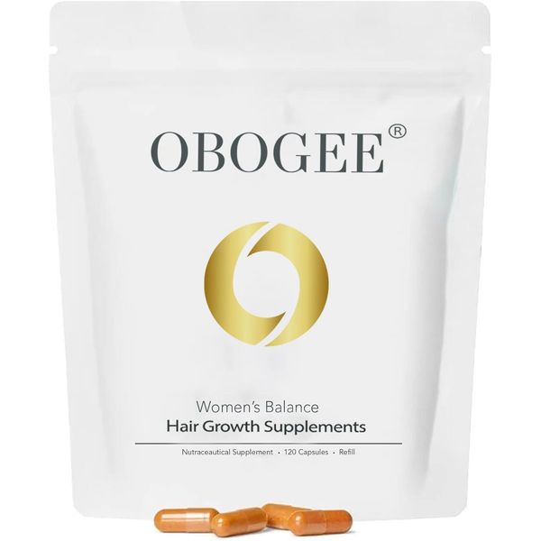 OBOGEE Women's Balance Hair Growth Supplements Proven Hair Supplement for Visibly Thicker Hair and Scalp Coverage, Dermatologist (1 PACK)