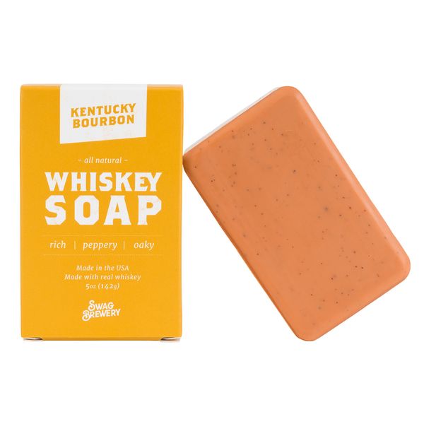 Kentucky Bourbon WHISKEY SOAP | Great Mens Gift for Whiskey, Bourbon, and Scotch Lovers | All Natural + Made in USA | Cool Birthday Gift for men | Made with Real Alcohol | Good for Hand + Face + Body