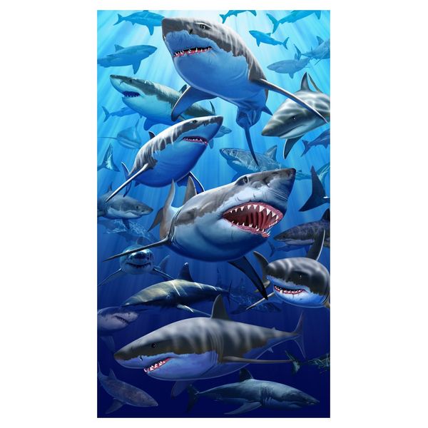 Giant Great White Shark Beach & Bath Towel (40" x 70")