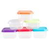 Rumyve 6pcs Mini Storage Boxes,Plastic Food Storage Containers,Rectangular Small Pots with Lids Small Food Containers Kitchen Accessories