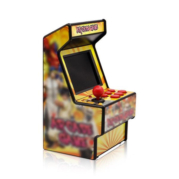 EASEGMER Mini Arcade Game Machines for Kids with 156 Classic Portable Handheld Video Games 16 Bit 2.8 Inches Screen Travel Gaming Electronic Toys Novelty Gift for Boys and Adults - Yellow