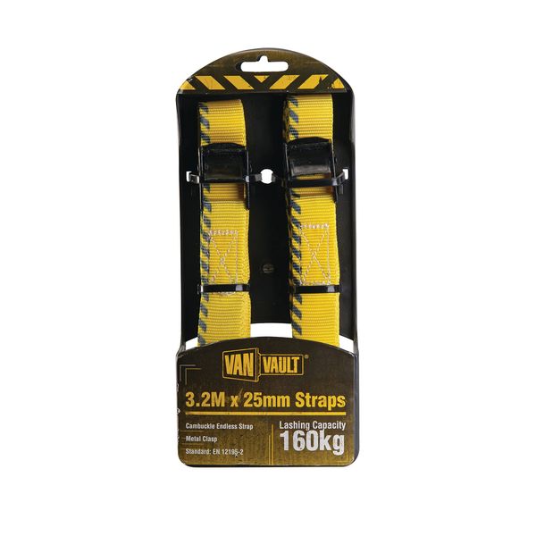 Van Vault S10679 3.2 m x 25 mm Endless Strap Pair - Yellow