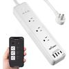 Smart Power Strip WiFi Outlets Protector With 4 USB 3 Charging Port Multi Plug