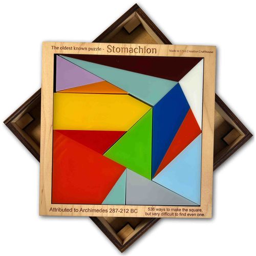 The Stomachion or Ostomachion - Worlds Oldest Puzzle by Archemedes - Made in USA by Creative Crafthouse