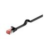 Goobay 94239 CAT 6 Flat-Patch Cable, U/FTP, Black, 20 m Length