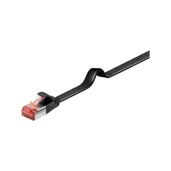 Goobay 94239 CAT 6 Flat-Patch Cable, U/FTP, Black, 20 m Length