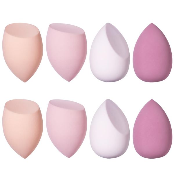 Makeup Sponge, 8 Piece Beauty Blender Make Up Sponge for Foundations, Powder Liquids, Etc., Face Sponge Comes In 3 Shapes