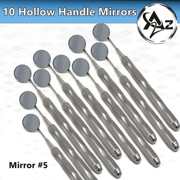 German 10 Dental Mouth Mirror #5 Unique Hollow Handle Dental Instruments Dentist