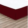 Super Soft Solid Brushed Microfiber 14" Pleated Bed Skirt/ Dust Ruffle - by Sheets & Beyond (Full Size, Burgundy)