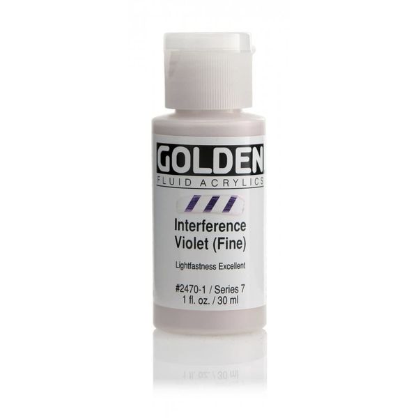 Golden Fluid Acrylic Paint 1 Ounce-Interference Violet Fine