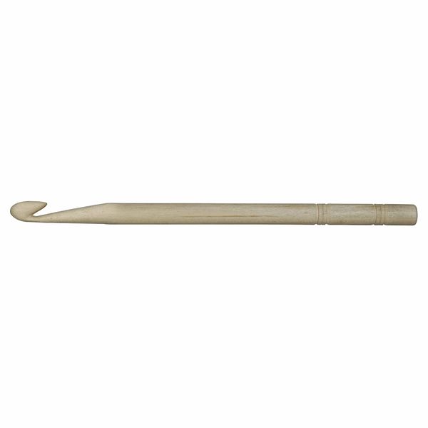 KnitPro Crochet Hook: Basix Birch: 15 cm x 6.50 mm, Brown, 10mm