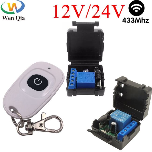 Handheld Key Fob Wireless Remote Control Switch with Weatherproof Relay  Receiver