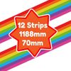 Rainbow Classroom Trimmers 14.25m long Notice Board Display Borders